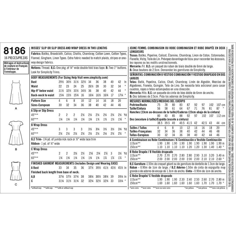 سيمبليسيتي Simplicity 8186 نمط خياطة فستان سهل الارتداء للنساء من Dottie Angel بمقاسات P5 (12-20) - Image 2